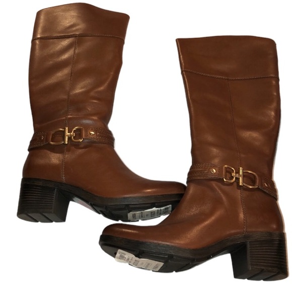 π’NWT 6 Bandolino Tall Cognac Boots - Picture 3 of 9